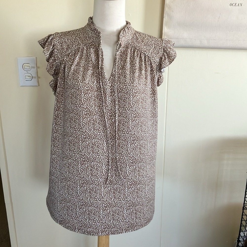 Adrianna Papell ruffle sleeve top